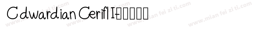C dwardian Cerifl I字体转换